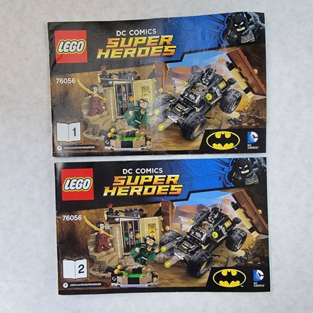 LEGO 76056 Batman Rescue from Ra's al Ghul Instruction Manuals Books 1 & 2